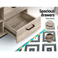 Load image into Gallery viewer, 132cm Oak Industrial Wooden Metal Frame TV Cabinet Entertainment Unit