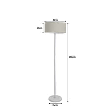 Load image into Gallery viewer, Modern Free Standing Classic Linen Fabric LED Floor Lamp