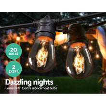 Load image into Gallery viewer, Jingle Jollys 20m LED Festoon String Lights Outdoor Christmas Wedding Waterproof