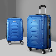 Load image into Gallery viewer, Wanderlite 2pc Luggage Travel Sets Suitcase Trolley TSA Lock Blue