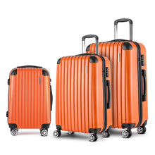 Load image into Gallery viewer, Wanderlite 3pc Luggage Sets Trolley Travel Suitcases TSA Hard Case Orange