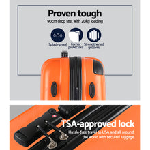 Load image into Gallery viewer, Wanderlite 3pc Luggage Sets Trolley Travel Suitcases TSA Hard Case Orange