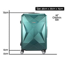 Load image into Gallery viewer, Wanderlite 28" 75cm Luggage Trolley Travel Suitcase Carry On Storage TSA Hardshell Atrovirens