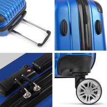 Load image into Gallery viewer, Wanderlite 3pcs Luggage Set Travel Suitcase Storage Organiser TSA lock Blue