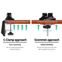 Load image into Gallery viewer, Magic Monitor Arm Mount Dual Gas Black