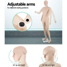 Load image into Gallery viewer, 186cm Tall Full Body Male Mannequin - Skin Coloured