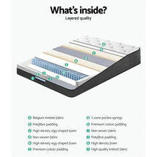 Load image into Gallery viewer, Giselle Bedding Eve Euro Top Pocket Spring Mattress 34cm Thick – Double