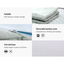 Load image into Gallery viewer, Giselle Bedding Cool Gel 7-zone Memory Foam Mattress Topper w/Bamboo Cover 5cm - Double