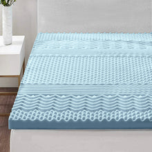Load image into Gallery viewer, Giselle Bedding Cool Gel 7-zone Memory Foam Mattress Topper w/Bamboo Cover 5cm - Single