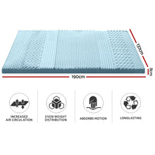 Load image into Gallery viewer, Giselle Bedding Cool Gel 7-zone Memory Foam Mattress Topper w/Bamboo Cover 8cm - Double