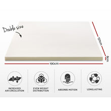 Load image into Gallery viewer, Giselle Bedding Memory Foam Mattress Topper w/Cover 8cm - Double