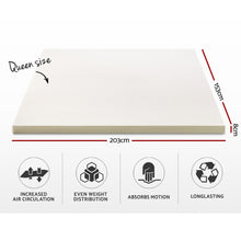 Load image into Gallery viewer, Giselle Bedding Memory Foam Mattress Topper w/Cover 8cm - Queen