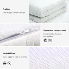 Load image into Gallery viewer, Giselle Bedding Memory Foam Mattress Topper Cool Gel Bed Mat Bamboo 10cm Single