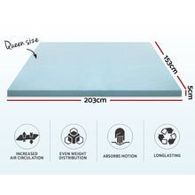 Load image into Gallery viewer, Giselle Bedding Cool Gel Memory Foam Mattress Topper w/Bamboo Cover 5cm - Queen
