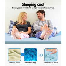 Load image into Gallery viewer, Giselle Bedding Cool Gel Memory Foam Mattress Topper w/Bamboo Cover 5cm - Queen