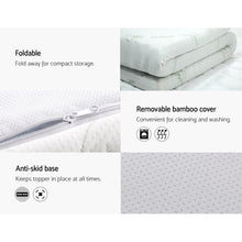 Load image into Gallery viewer, Cool Gel Memory Foam Mattress Topper w/Bamboo Cover 8cm - Double