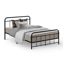 Load image into Gallery viewer, Artiss LEO Metal Bed Frame KS King Single - Black