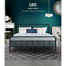 Load image into Gallery viewer, Artiss LEO Metal Bed Frame - Queen (Black)