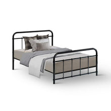 Load image into Gallery viewer, Artiss LEO Metal Bed Frame - Single (Black)