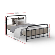 Load image into Gallery viewer, Artiss LEO Metal Bed Frame - Single (Black)