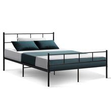 Load image into Gallery viewer, Artiss Metal Bed Frame Double Size Platform Foundation Mattress Base SOL Black