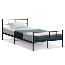 Load image into Gallery viewer, Metal Bed Frame King Single Size Platform Foundation Mattress Base SOL Black