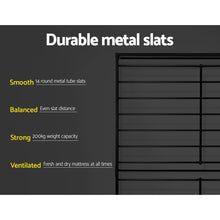Load image into Gallery viewer, Metal Bed Frame King Single Size Platform Foundation Mattress Base SOL Black