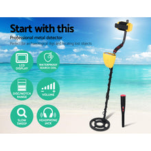 Load image into Gallery viewer, Metal Detector 180MM Deep Sensitive Waterproof Pinpointer Treasure Hunter Yellow