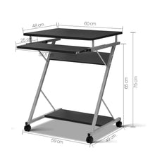 Load image into Gallery viewer, Metal Pull Out Table Desk - Black