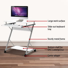 Load image into Gallery viewer, Metal Pull Out Table Desk - White