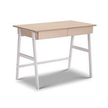 Load image into Gallery viewer, Artiss Metal Desk with Drawer - White with Oak Top
