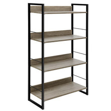 Load image into Gallery viewer, Artiss Book Shelf Display Shelves Corner Wall Wood Metal Stand Hollow Storage