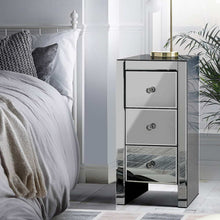 Load image into Gallery viewer, Mirrored Bedside Table - Mirrored Grey 1 PC