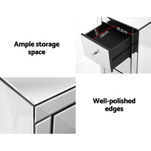 Load image into Gallery viewer, Mirrored Bedside table - Silver 1 PC