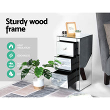 Load image into Gallery viewer, Mirrored Bedside table - Silver 1 PC