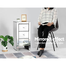 Load image into Gallery viewer, Mirrored Bedside table - Silver 1 PC