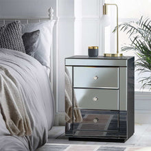 Load image into Gallery viewer, Mirrored Bedside Table - 1PC Smoky Grey
