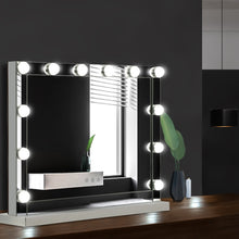Load image into Gallery viewer, Embellir Hollywood Makeup Mirror With Light 12 LED Bulbs Vanity Lighted Silver 58cm x 46cm