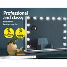 Load image into Gallery viewer, Embellir Hollywood Frameless Makeup Mirror With 15 LED Lighted Vanity Beauty 58cm x 46cm