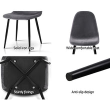 Load image into Gallery viewer, 4 X Artiss Dining Chairs Dark Grey