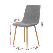 Load image into Gallery viewer, Modern Collins Light Grey Dining Chairs - Set of 4