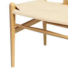 Load image into Gallery viewer, Artiss Wishbone Dining Chairs Ratter Seat Solid Wood Frame Cafe Lounge Chair