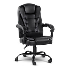 Load image into Gallery viewer, Electric Massage PU Leather Recliner Office Chairs - Black