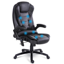 Load image into Gallery viewer, Artiss Massage Office Chair 8 Point PU Leather Office Chair - Black