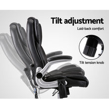Load image into Gallery viewer, Artiss Massage Office Chair 8 Point PU Leather Office Chair - Black