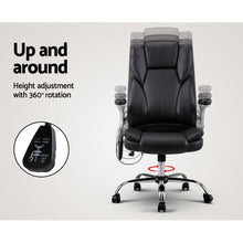Load image into Gallery viewer, Artiss Massage Office Chair 8 Point PU Leather Office Chair - Black