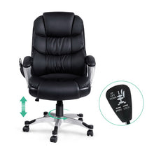 Load image into Gallery viewer, Artiss Massage Offcie Chair 8 Point PU Leather Black