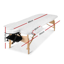 Load image into Gallery viewer, Zenses 3 Fold Portable 70 cm Wide Wood Massage Table - Black