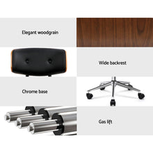 Load image into Gallery viewer, Artiss Wooden Office Chair Black Leather