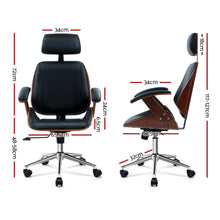 Load image into Gallery viewer, Executive Ashby Wooden Leather Office Chair